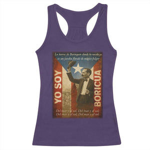Pedro Albizu Campos Racerback Tank Top Yo Soy Boricua Vintage Puerto Rican Flag TS11 Purple Print Your Wear