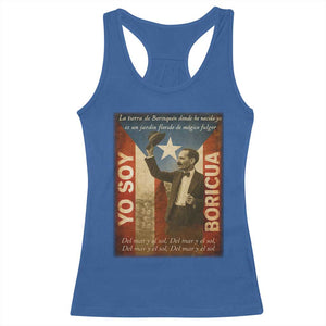 Pedro Albizu Campos Racerback Tank Top Yo Soy Boricua Vintage Puerto Rican Flag TS11 Royal Blue Print Your Wear