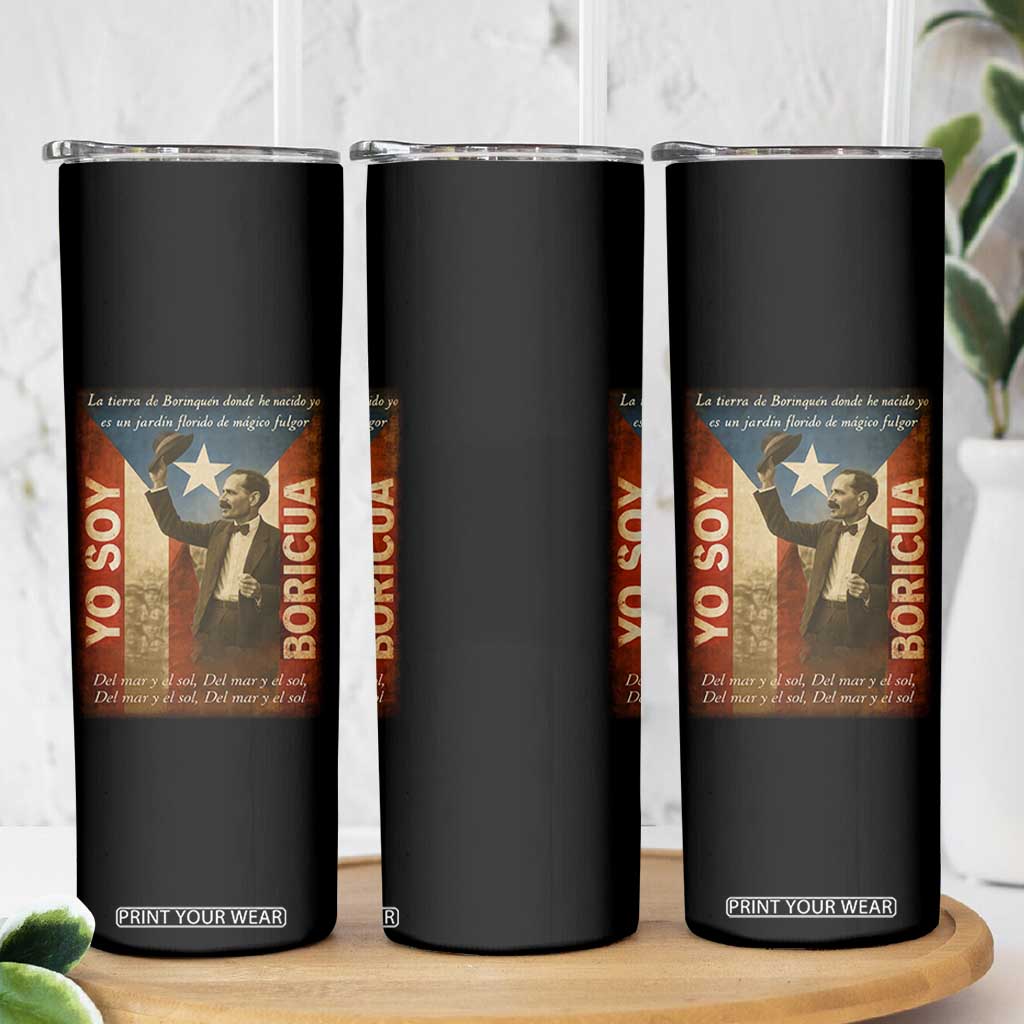 Pedro Albizu Campos Skinny Tumbler Yo Soy Boricua Vintage Puerto Rican Flag TS11 Print Your Wear