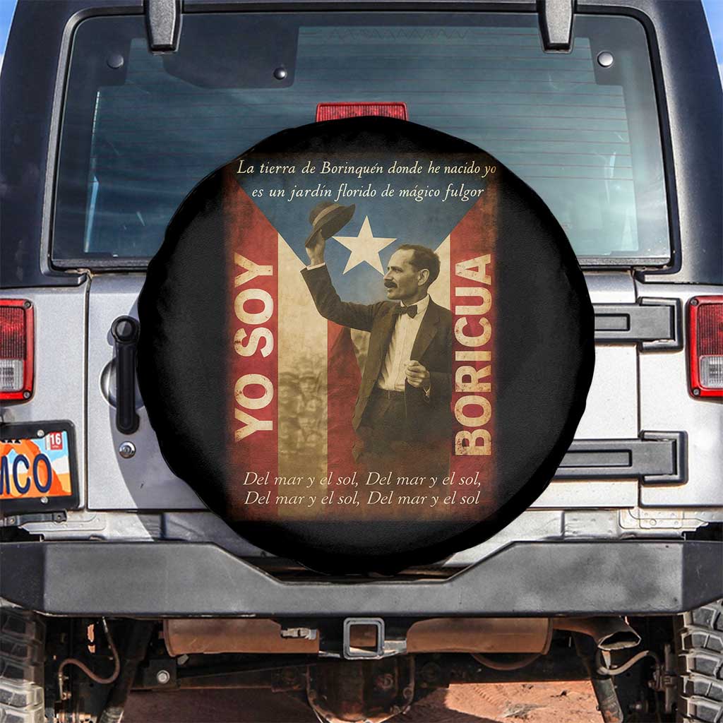 Pedro Albizu Campos Spare Tire Cover Yo Soy Boricua Vintage Puerto Rican Flag TS11 No hole Black Print Your Wear