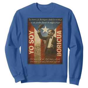 Pedro Albizu Campos Sweatshirt Yo Soy Boricua Vintage Puerto Rican Flag TS11 Royal Blue Print Your Wear