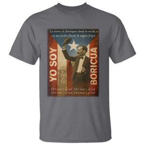 Pedro Albizu Campos T Shirt Yo Soy Boricua Vintage Puerto Rican Flag TS11 Charcoal Print Your Wear