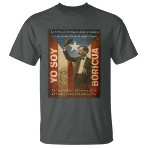 Pedro Albizu Campos T Shirt Yo Soy Boricua Vintage Puerto Rican Flag TS11 Dark Heather Print Your Wear