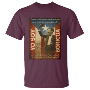 Pedro Albizu Campos T Shirt Yo Soy Boricua Vintage Puerto Rican Flag TS11 Maroon Print Your Wear