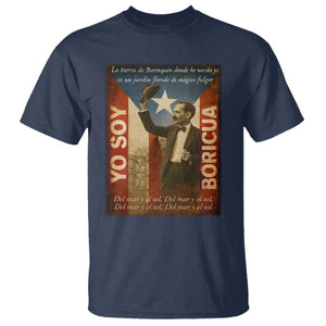 Pedro Albizu Campos T Shirt Yo Soy Boricua Vintage Puerto Rican Flag TS11 Navy Print Your Wear