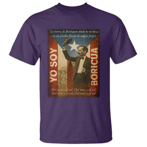 Pedro Albizu Campos T Shirt Yo Soy Boricua Vintage Puerto Rican Flag TS11 Purple Print Your Wear