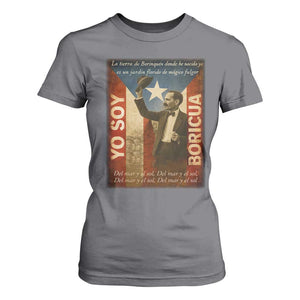 Pedro Albizu Campos T Shirt For Women Yo Soy Boricua Vintage Puerto Rican Flag TS11 Charcoal Print Your Wear