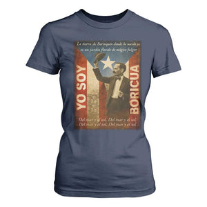 Pedro Albizu Campos T Shirt For Women Yo Soy Boricua Vintage Puerto Rican Flag TS11 Navy Print Your Wear
