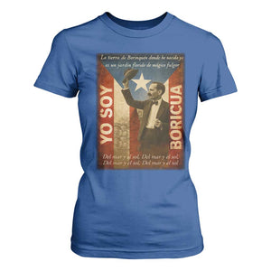 Pedro Albizu Campos T Shirt For Women Yo Soy Boricua Vintage Puerto Rican Flag TS11 Royal Blue Print Your Wear