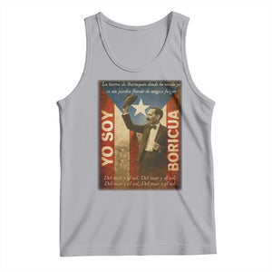Pedro Albizu Campos Tank Top Yo Soy Boricua Vintage Puerto Rican Flag TS11 Athletic Heather Print Your Wear