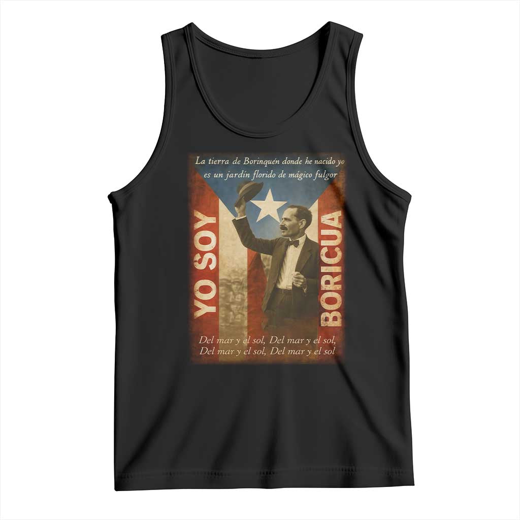 Pedro Albizu Campos Tank Top Yo Soy Boricua Vintage Puerto Rican Flag TS11 Black Print Your Wear