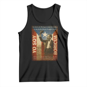 Pedro Albizu Campos Tank Top Yo Soy Boricua Vintage Puerto Rican Flag TS11 Black Print Your Wear