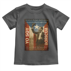 Pedro Albizu Campos Toddler T Shirt Yo Soy Boricua Vintage Puerto Rican Flag TS11 Dark Heather Print Your Wear
