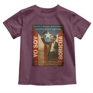 Pedro Albizu Campos Toddler T Shirt Yo Soy Boricua Vintage Puerto Rican Flag TS11 Maroon Print Your Wear