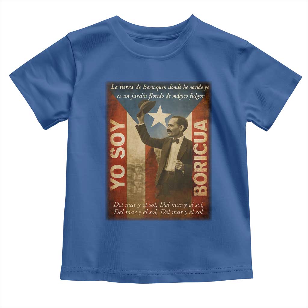 Pedro Albizu Campos Toddler T Shirt Yo Soy Boricua Vintage Puerto Rican Flag TS11 Royal Blue Print Your Wear