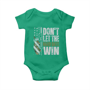 Don't Let The Hard Days Win Baby Onesie Inspirational Mental Health Gun Camo American Flag TS11 Irish Green Print Your Wear
