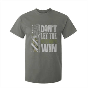 Don't Let The Hard Days Win T Shirt For Kid Inspirational Mental Health Gun Camo American Flag TS11 Military Green Print Your Wear