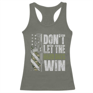 Don't Let The Hard Days Win Racerback Tank Top Inspirational Mental Health Gun Camo American Flag TS11 Military Green Print Your Wear
