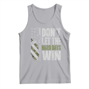 Don't Let The Hard Days Win Tank Top Inspirational Mental Health Gun Camo American Flag TS11 Athletic Heather Print Your Wear