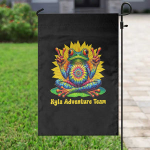 Personalized Tie Dye Hippie Frog Name Garden Flag Custom Text Peace Sign Hippie Sunflower TS11 Print Your Wear