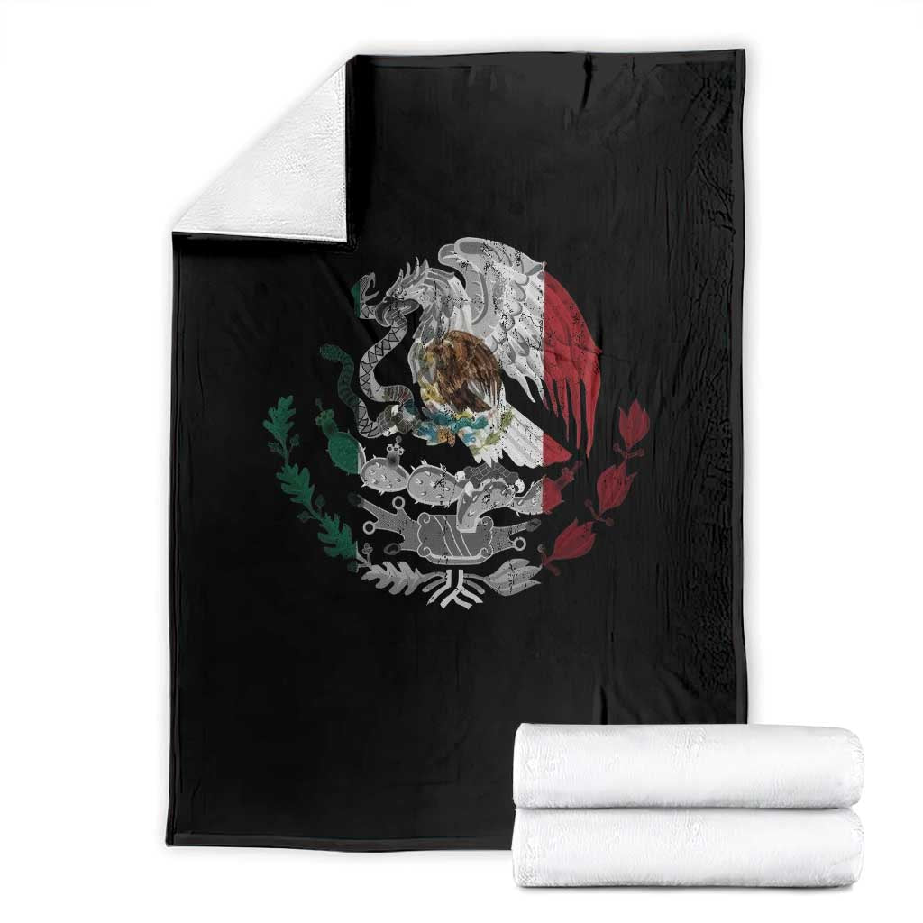 Mexico Coat Of Arms Mexican Flag Seal Symbol Throw Blanket TS11 Black Print Your Wear