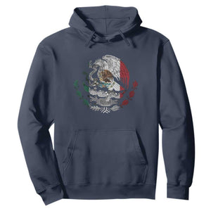 Mexico Coat Of Arms Mexican Flag Seal Symbol Hoodie TS11 Navy Print Your Wear