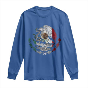 Mexico Coat Of Arms Mexican Flag Seal Symbol Long Sleeve Shirt TS11 Royal Blue Print Your Wear