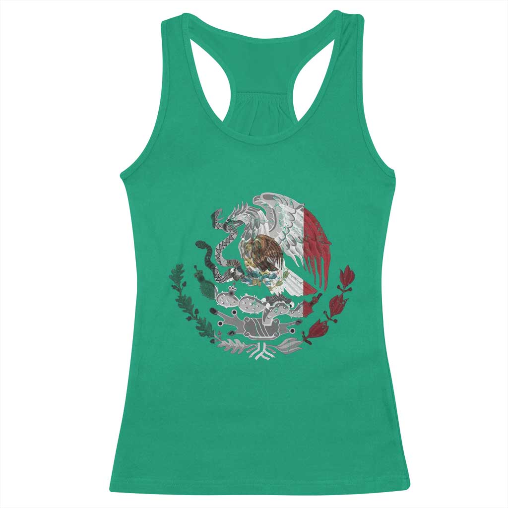 Mexico Coat Of Arms Mexican Flag Seal Symbol Racerback Tank Top TS11 Irish Green Print Your Wear