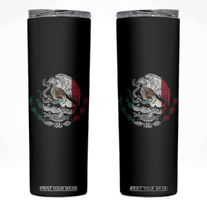 Mexico Coat Of Arms Mexican Flag Seal Symbol Skinny Tumbler TS11 Black Print Your Wear