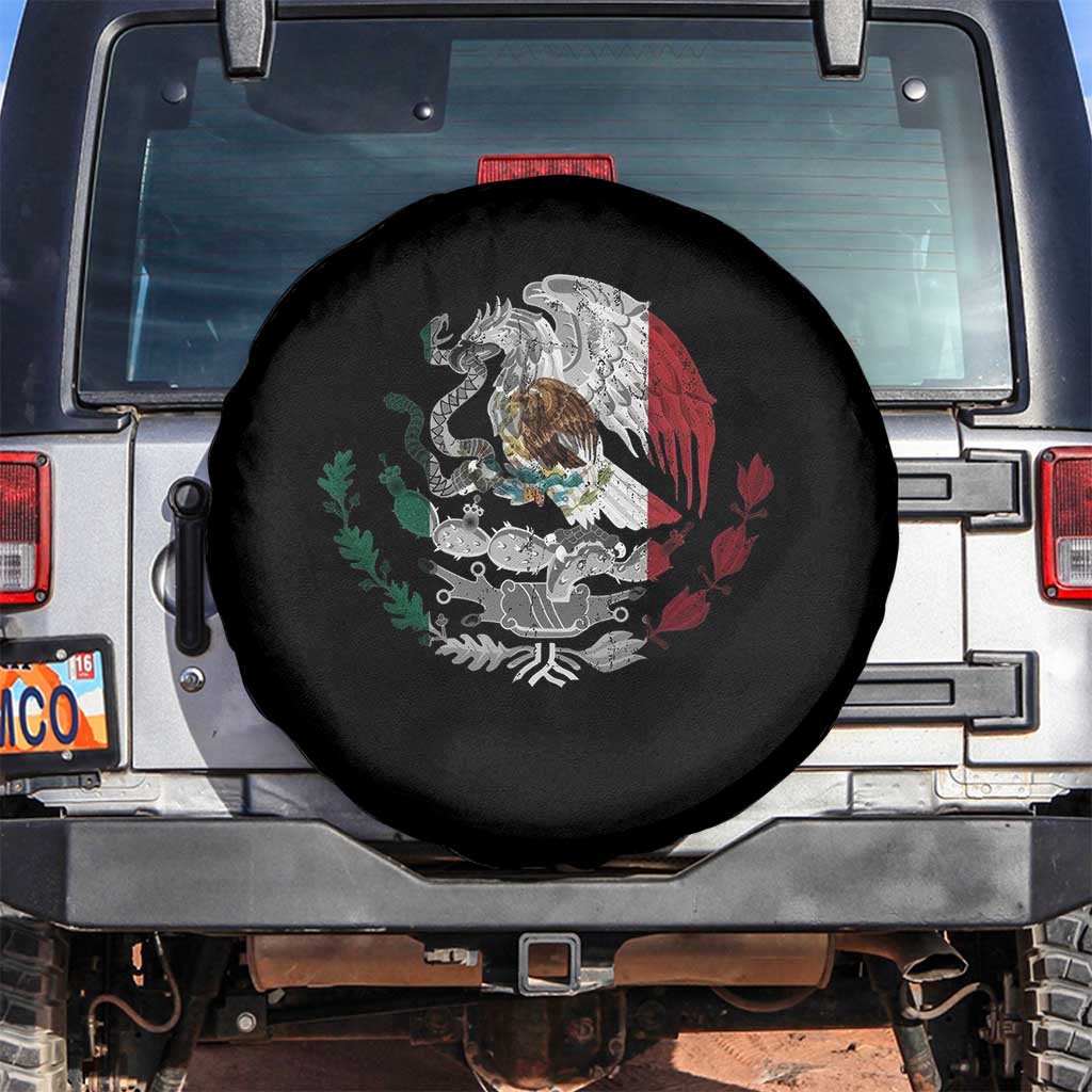 Mexico Coat Of Arms Mexican Flag Seal Symbol Spare Tire Cover TS11 No hole Black Print Your Wear