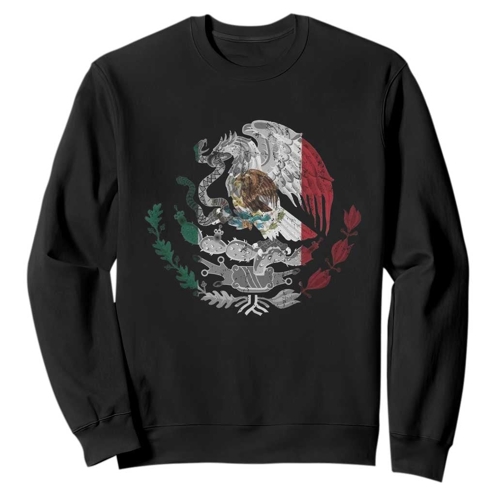 Mexico Coat Of Arms Mexican Flag Seal Symbol Sweatshirt TS11 Black Print Your Wear