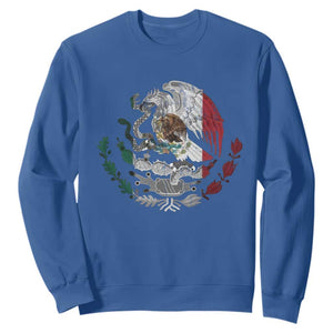 Mexico Coat Of Arms Mexican Flag Seal Symbol Sweatshirt TS11 Royal Blue Print Your Wear