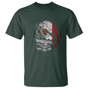 Mexico Coat Of Arms Mexican Flag Seal Symbol T Shirt TS11 Dark Forest Green Print Your Wear