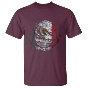 Mexico Coat Of Arms Mexican Flag Seal Symbol T Shirt TS11 Maroon Print Your Wear