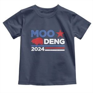 Funny Moo Deng 2024 Baby Shirt Star Striped TS11 Navy Print Your Wear