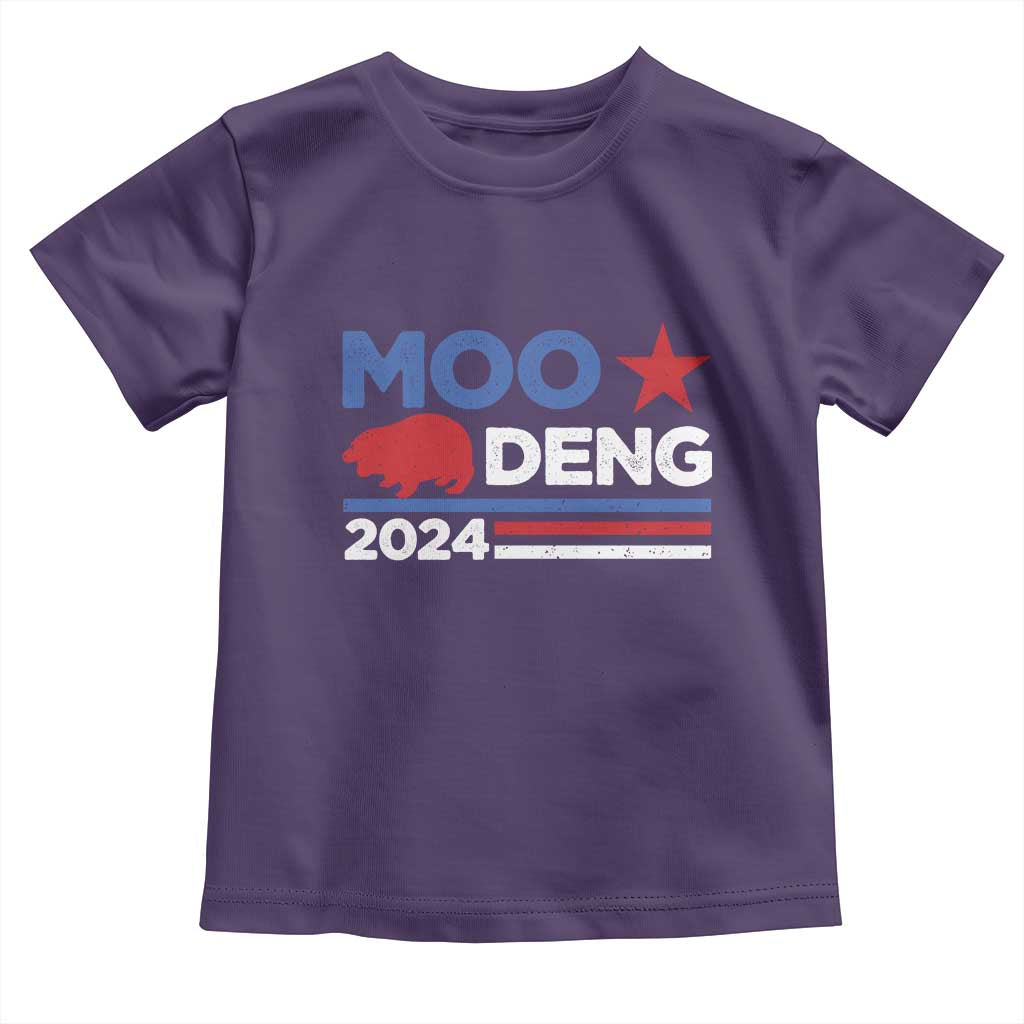 Funny Moo Deng 2024 Baby Shirt Star Striped TS11 Purple Print Your Wear