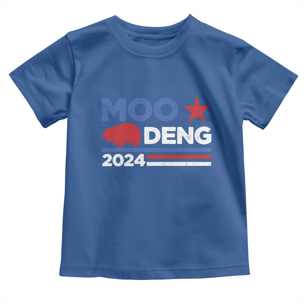 Funny Moo Deng 2024 Baby Shirt Star Striped TS11 Royal Blue Print Your Wear
