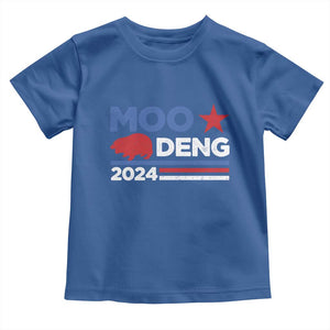 Funny Moo Deng 2024 Baby Shirt Star Striped TS11 Royal Blue Print Your Wear