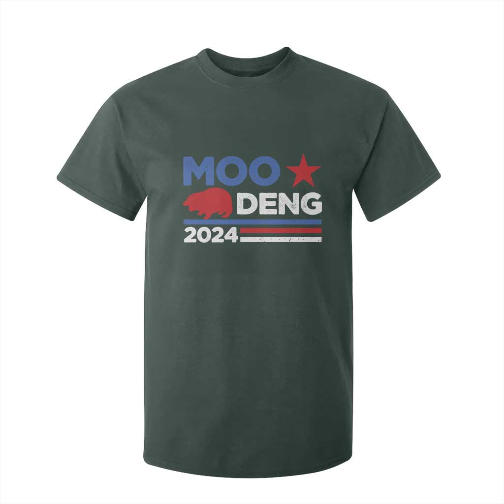 Funny Moo Deng 2024 T Shirt For Kid Star Striped TS11 Dark Forest Green Print Your Wear