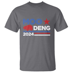 Funny Moo Deng 2024 T Shirt Star Striped TS11 Charcoal Print Your Wear