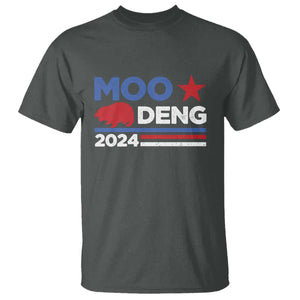 Funny Moo Deng 2024 T Shirt Star Striped TS11 Dark Heather Print Your Wear