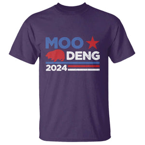 Funny Moo Deng 2024 T Shirt Star Striped TS11 Purple Print Your Wear
