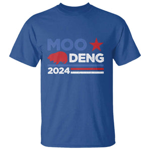 Funny Moo Deng 2024 T Shirt Star Striped TS11 Royal Blue Print Your Wear