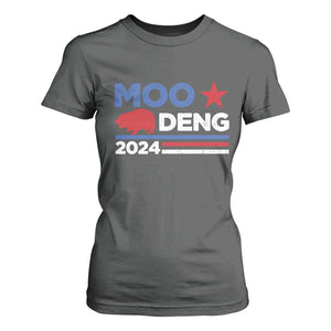 Funny Moo Deng 2024 T Shirt For Women Star Striped TS11 Dark Heather Print Your Wear