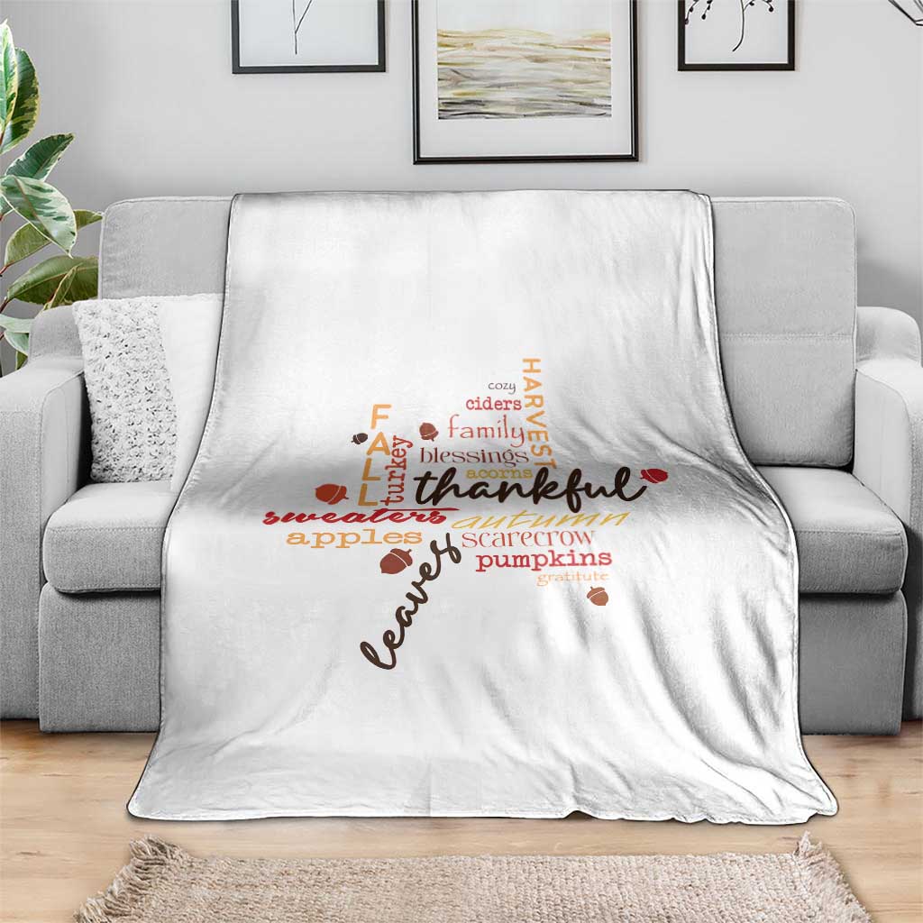Thanksgiving Maple Leaf Fall Season Throw Blanket TS11 Print Your Wear