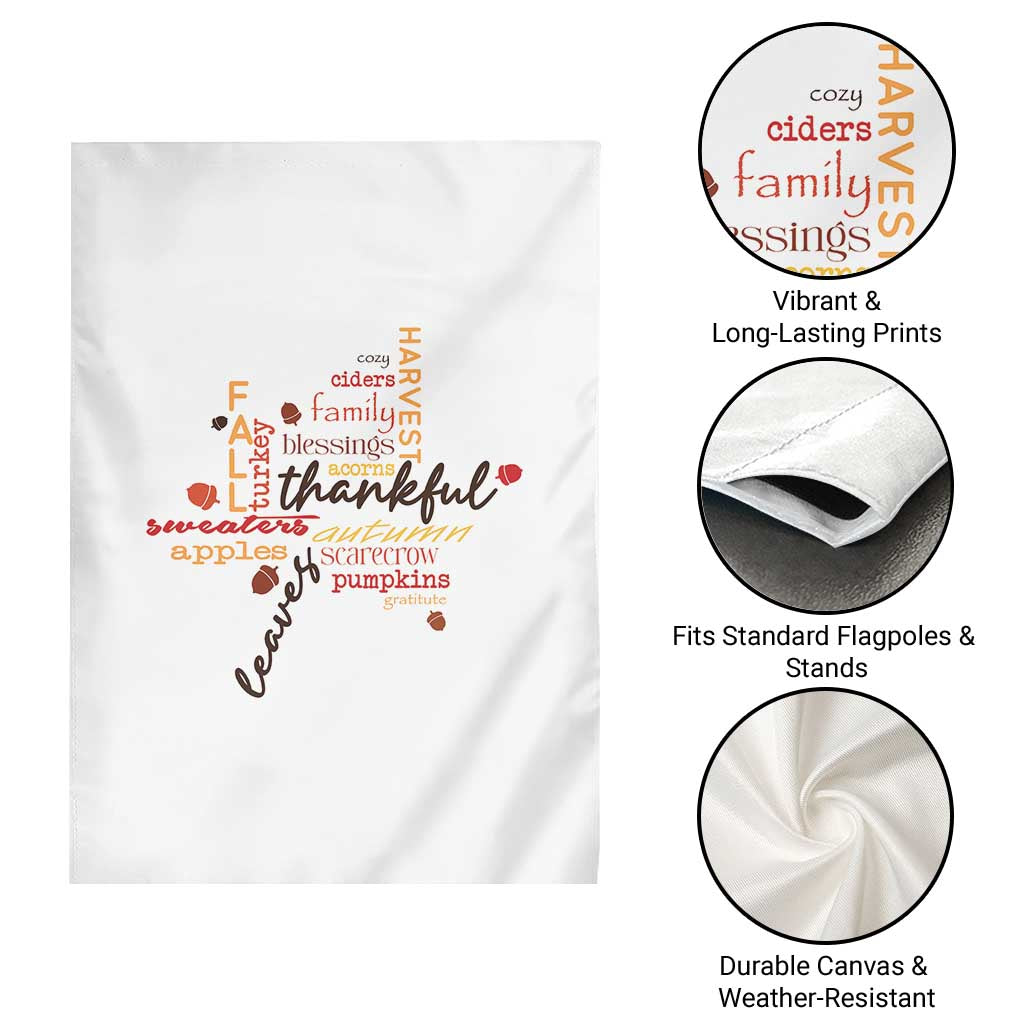 Thanksgiving Maple Leaf Fall Season Garden Flag TS11 Print Your Wear