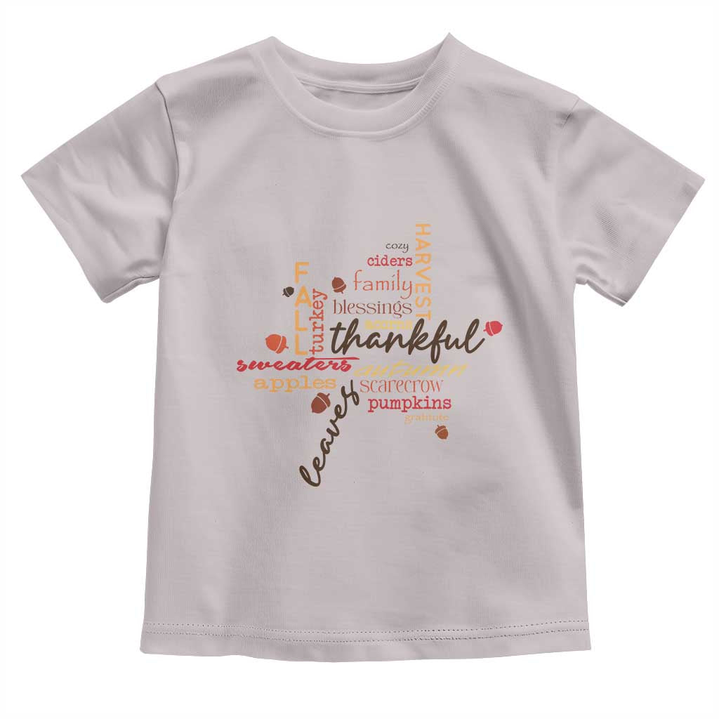 Thanksgiving Maple Leaf Fall Season Baby Shirt TS11 Ice Gray Print Your Wear