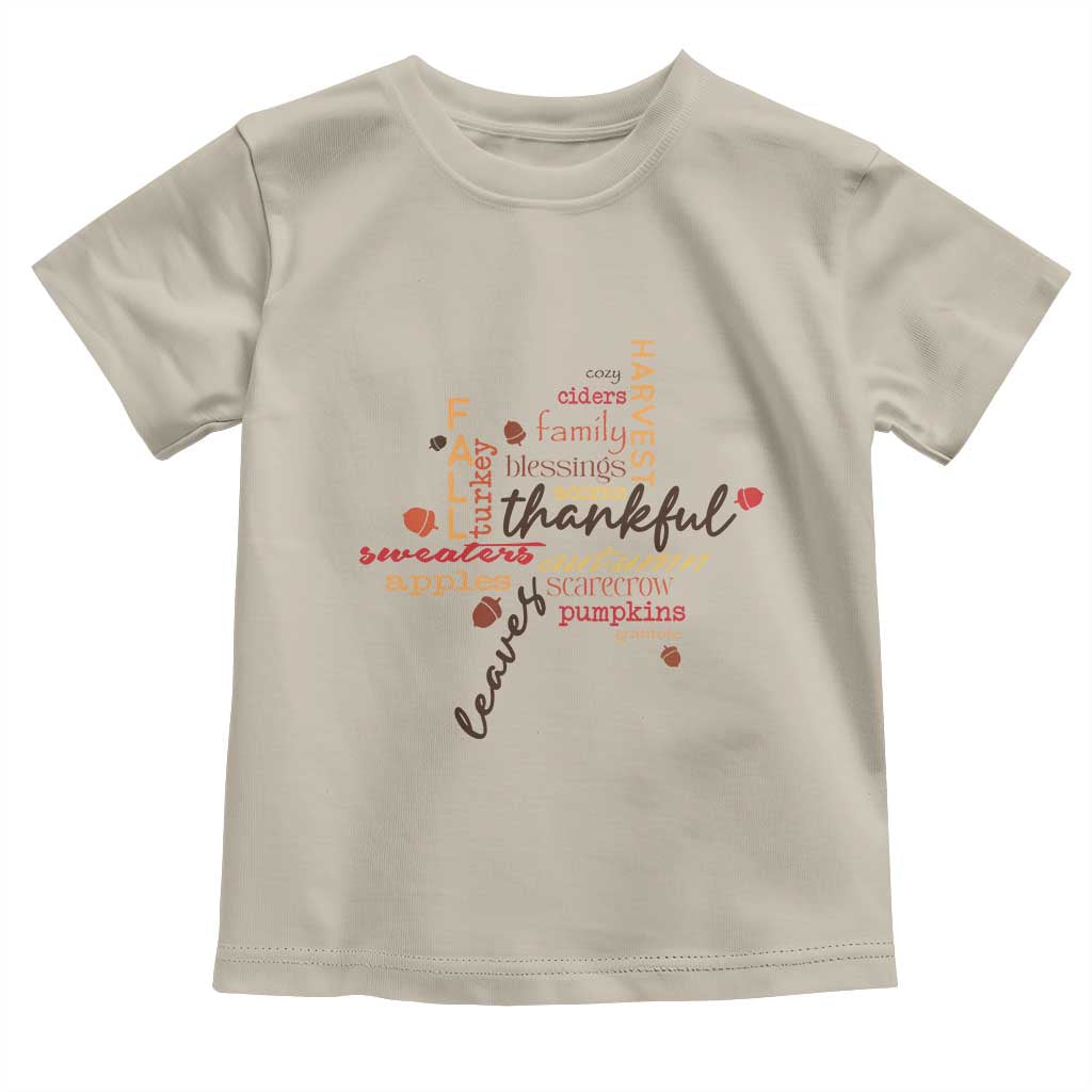 Thanksgiving Maple Leaf Fall Season Baby Shirt TS11 Sand Print Your Wear