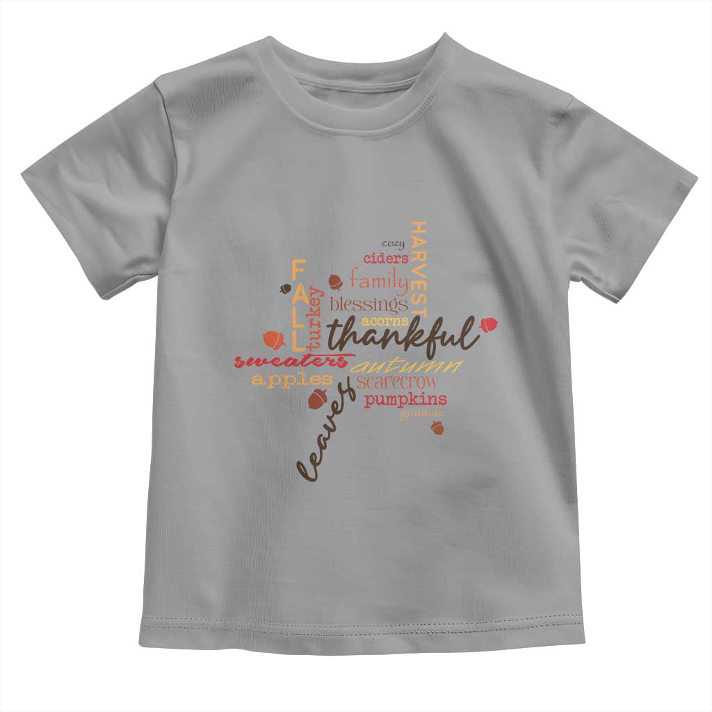 Thanksgiving Maple Leaf Fall Season Baby Shirt TS11 Sport Gray Print Your Wear