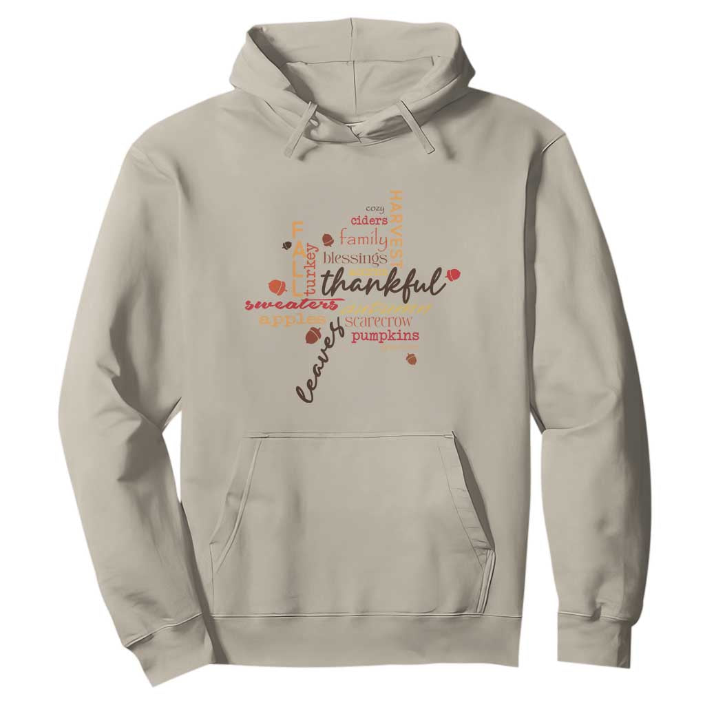 Thanksgiving Maple Leaf Fall Season Hoodie TS11 Sand Print Your Wear